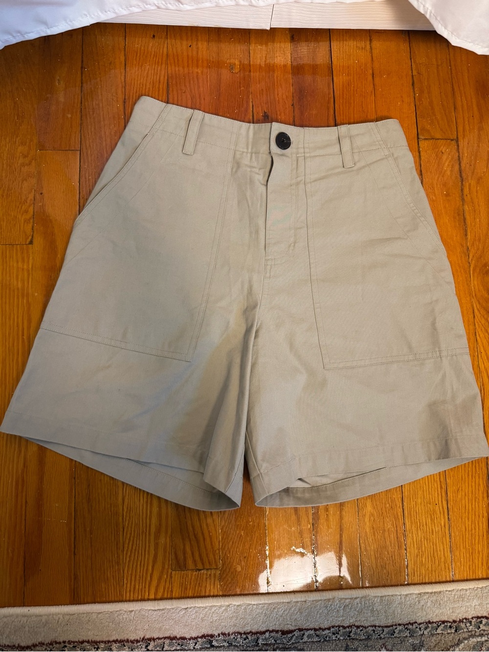 NWOT Frame Wide Leg Tan Boxy Shorts Size S